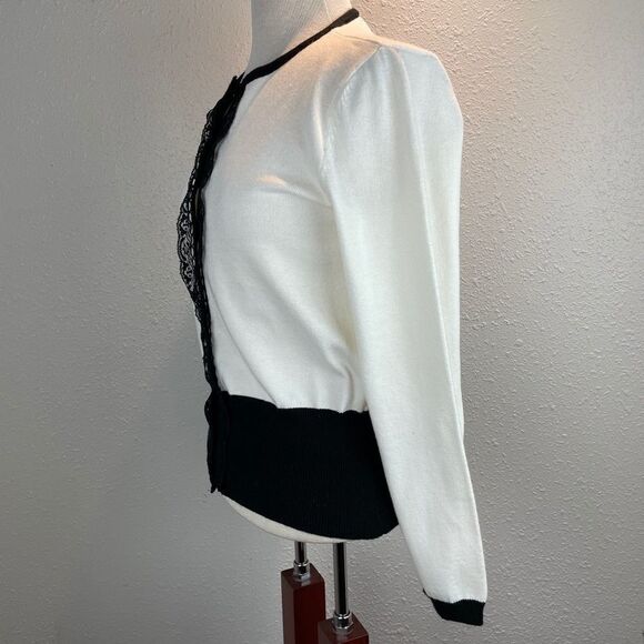 NWT Larry Levine Cardigan Sweater Top Size M - Picture 5 of 10